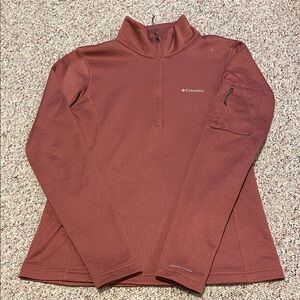 Columbia Women's Rust half zip grid fleece